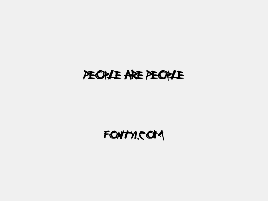 People Are People