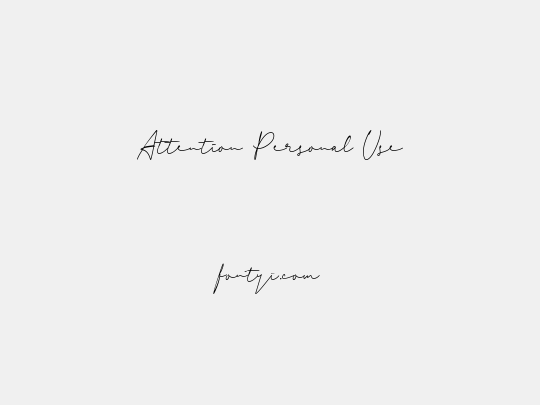 Attention Personal Use