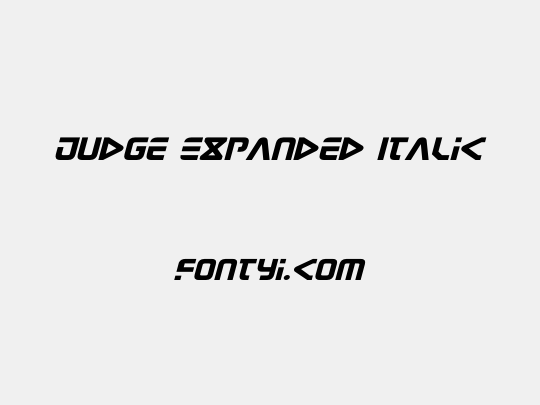 Judge Expanded Italic