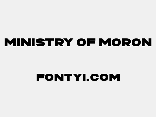 Ministry of Moron