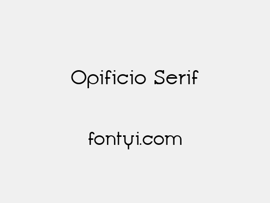 Opificio Serif