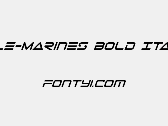 Tele-Marines Bold Italic