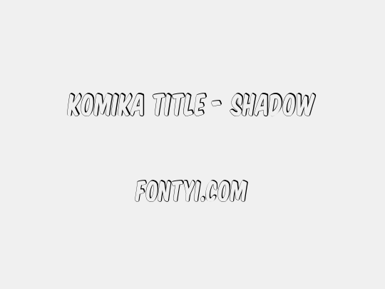 Komika Title - Shadow