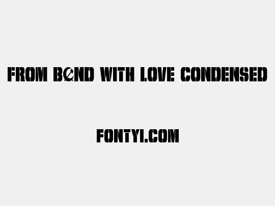 From BOND With Love Condensed