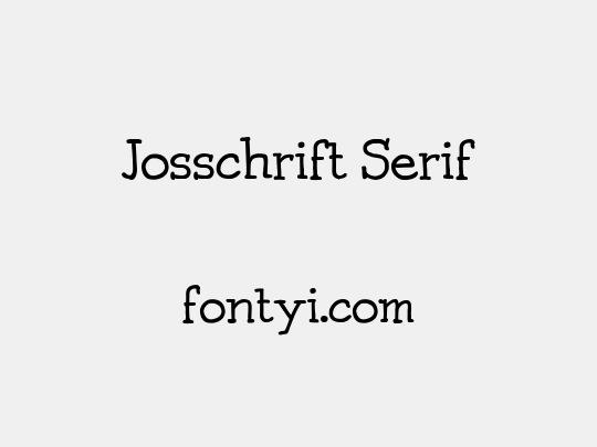 Josschrift Serif