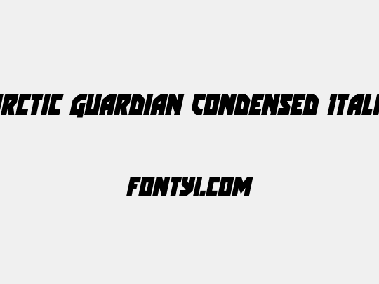 Arctic Guardian Condensed Italic