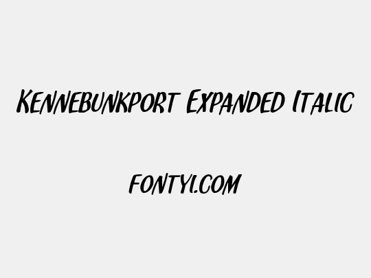 Kennebunkport Expanded Italic