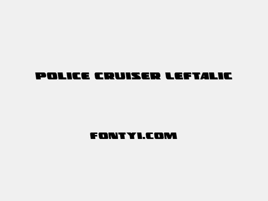 Police Cruiser Leftalic