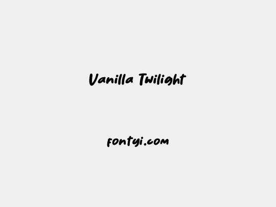 Vanilla Twilight