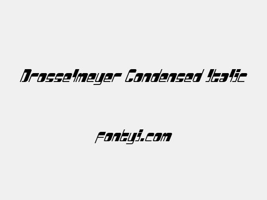 Drosselmeyer Condensed Italic