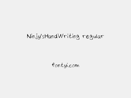 Ninjy'sHandWriting regular
