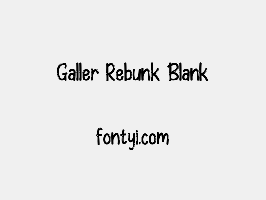 Galler Rebunk Blank