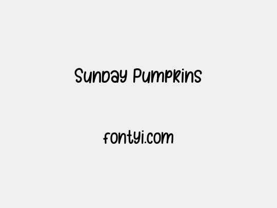 Sunday Pumpkins