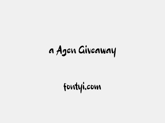 a Agen Giveaway