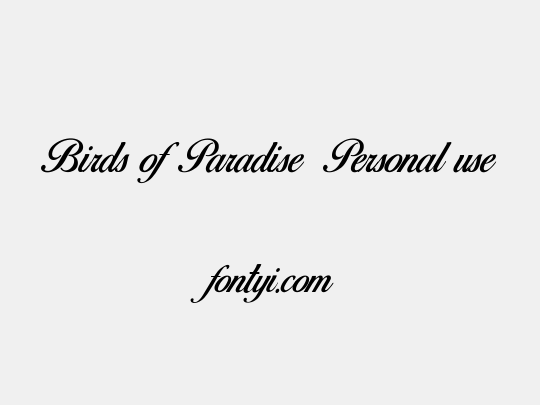 Birds of Paradise  Personal use