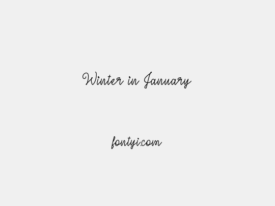 Winter in January
