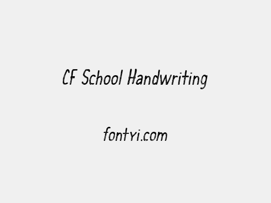 CF School Handwriting