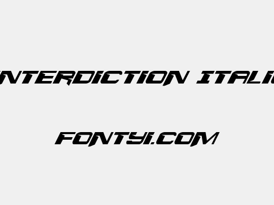 Interdiction Italic