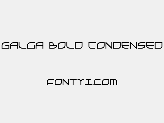 Galga Bold Condensed