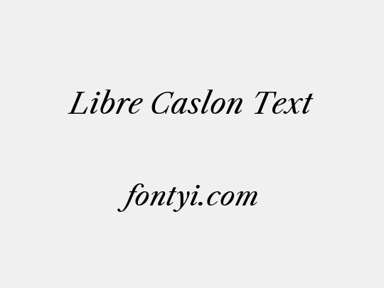 Libre Caslon Text