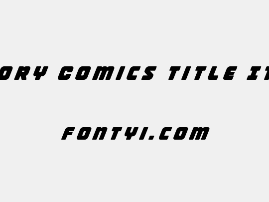 Victory Comics Title Italic