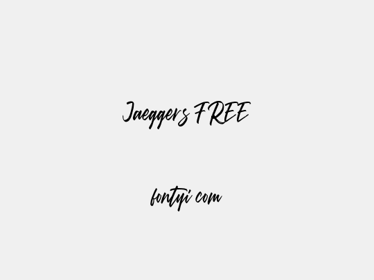 Jaeggers FREE