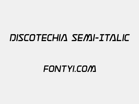 Discotechia Semi-Italic