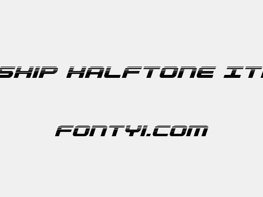 Gunship Halftone Italic