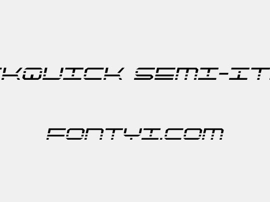 QuickQuick Semi-Italic