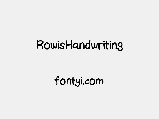 RowisHandwriting
