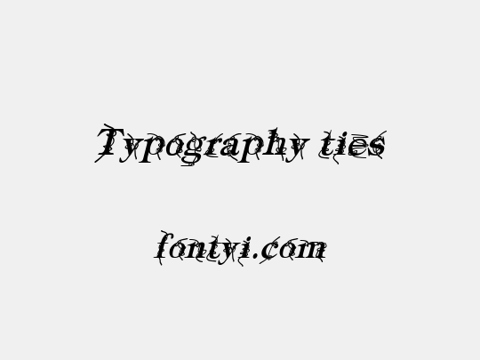 Typography ties