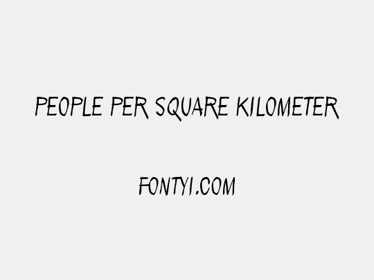 People per square kilometer