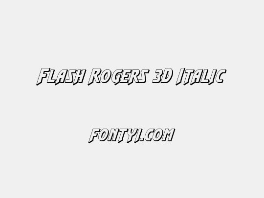 Flash Rogers 3D Italic
