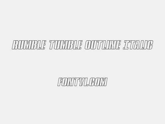 Rumble Tumble Outline Italic