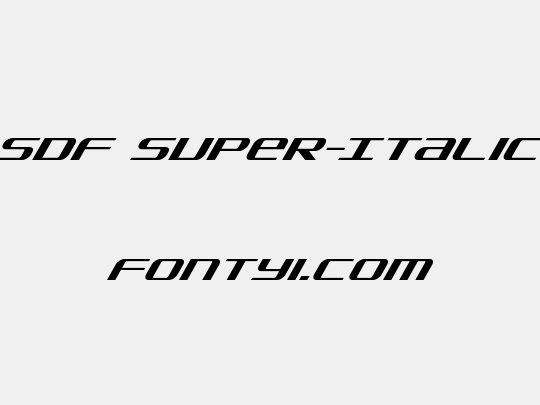 SDF Super-Italic