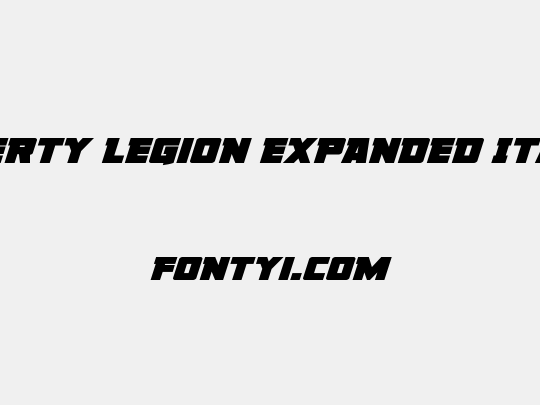 Liberty Legion Expanded Italic
