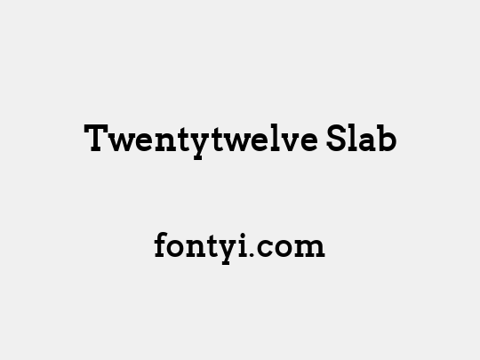 Twentytwelve Slab