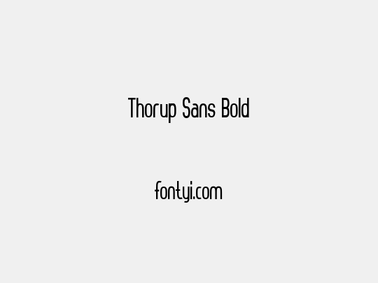 Thorup Sans Bold
