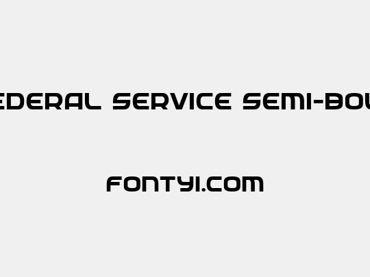 Federal Service Semi-Bold