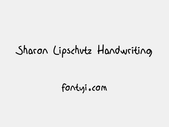Sharon Lipschutz Handwriting