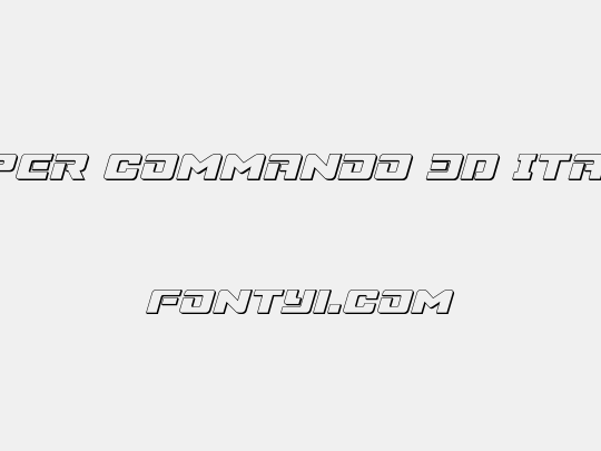 Super Commando 3D Italic