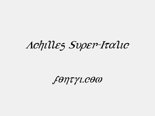 Achilles Super-Italic