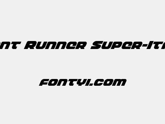 Front Runner Super-Italic