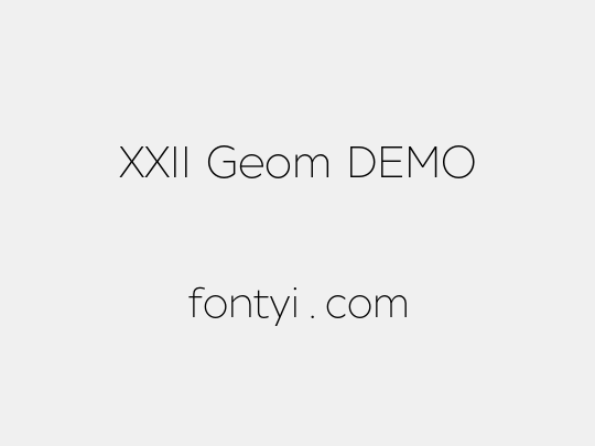XXII Geom DEMO