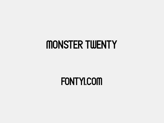 Monster Twenty