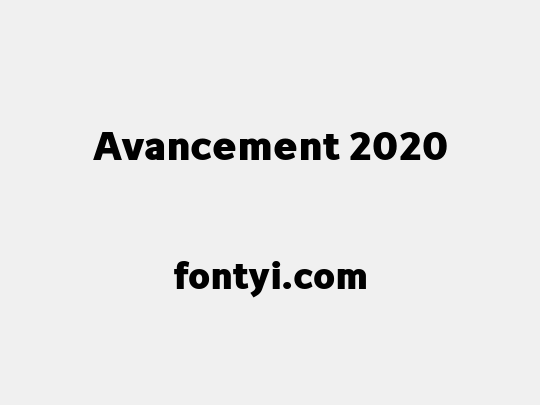 Avancement 2020