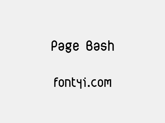 Page Bash