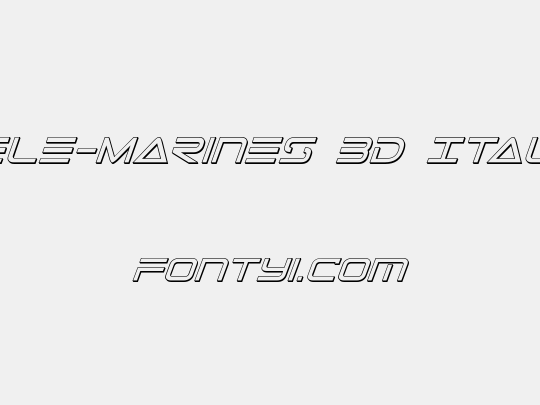 Tele-Marines 3D Italic