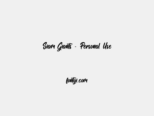 Siam Giants - Personal Use