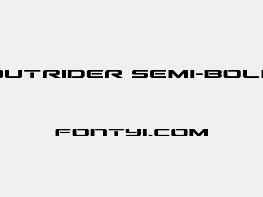 Outrider Semi-Bold